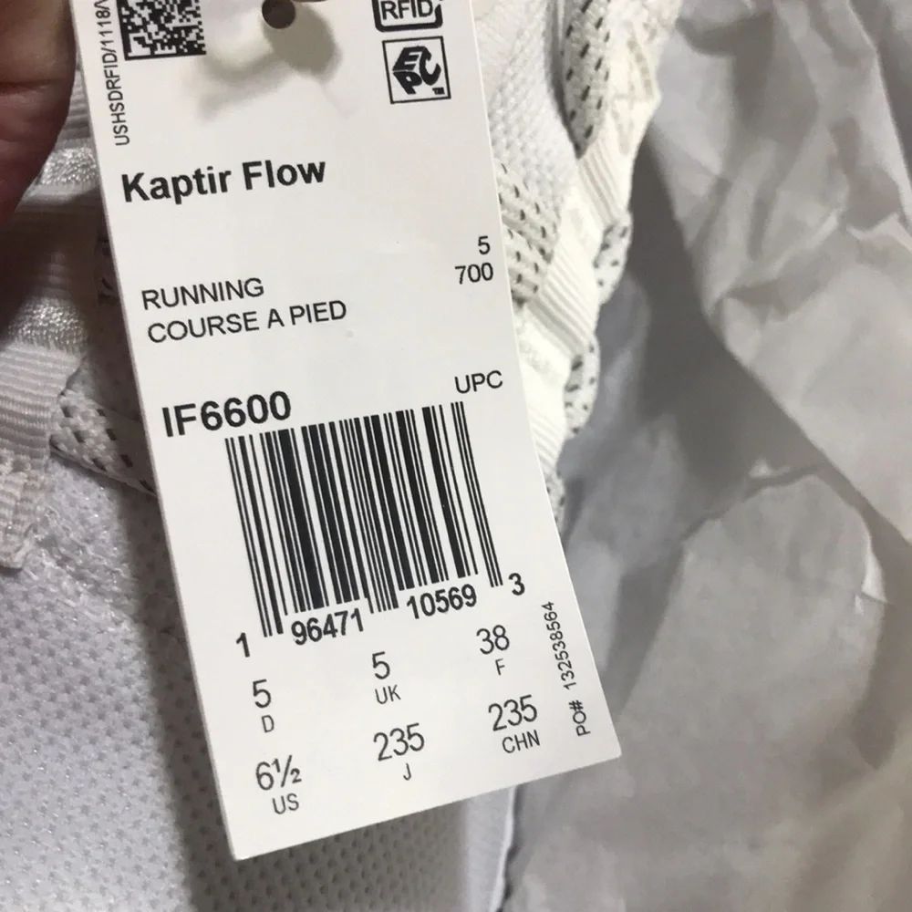 New Adidas Kaptir Flow 6.5 Youth / 8 women BNWT NEW☀️ - Picture 3 of 12